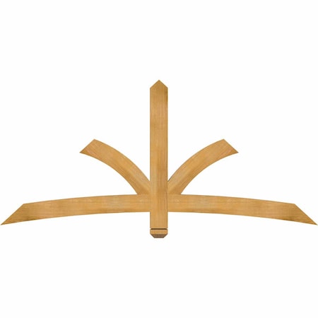 Ekena Millwork Davenport Rough Sawn Timber Gable Bracket, Western Red Cedar, 72"W x 33"H x 2"D x 4"F, 11/12 Pitch GBW072X33X0204DAV00RWR